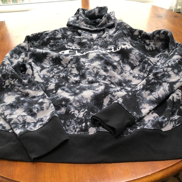 Champion Gray Camouflage Hoodie - size medium- tie-dye - gently loved - Picture 2 of 7